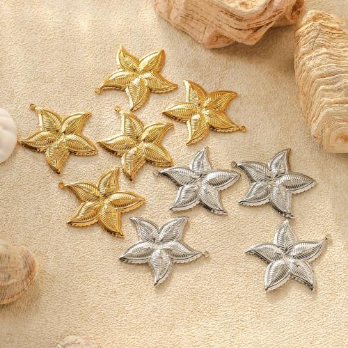 Stainless Steel Animal Pendants, 304 Stainless Steel, Starfish, plated, DIY 