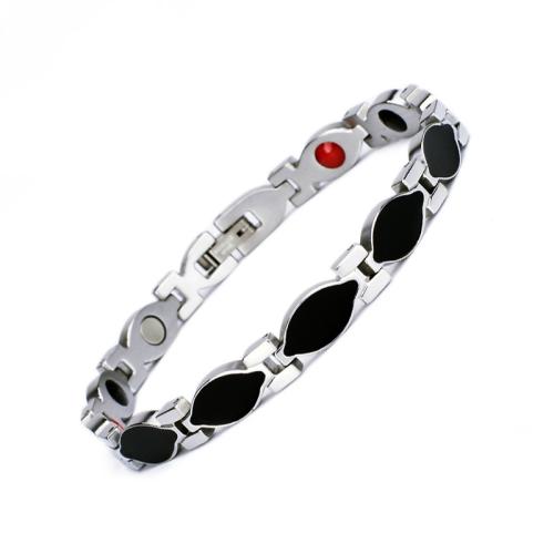 Titanium Steel Bracelet, fashion jewelry & for woman & enamel Approx 8.3 Inch 