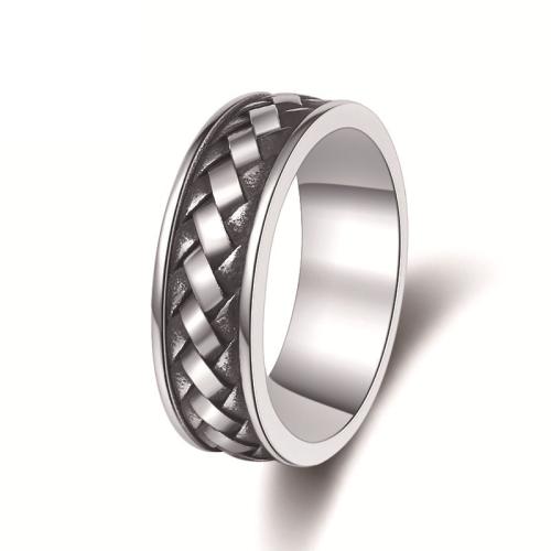 304 Stainless Steel Finger Ring & for man & blacken, US Ring 