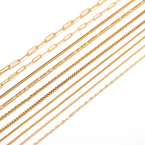 Stainless Steel Chain Jewelry, 304 Stainless Steel, Vacuum Ion Plating, DIY [