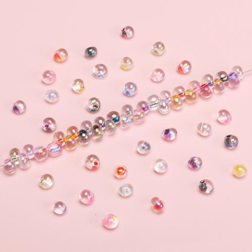 Transparent Color lined Glass Seed Beads, DIY 4mm, Approx [