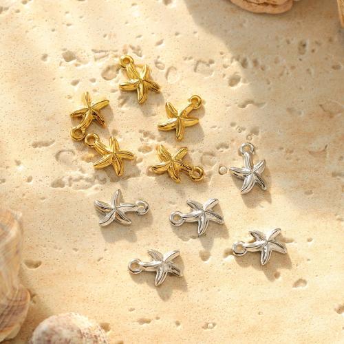 Stainless Steel Animal Pendants, 304 Stainless Steel, Starfish, Vacuum Ion Plating, DIY 