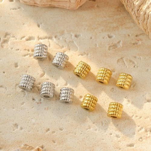 Stainless Steel Beads, 304 Stainless Steel, Column, plated, DIY 