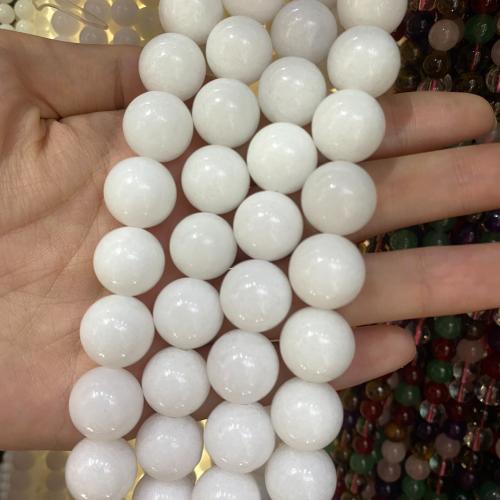 Mixed Gemstone Beads, Natural Stone, Round, DIY white 