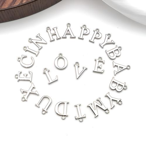 Pendentif alphabet en zinc, alliage de zinc, Placage, lettres sont de A à Z & DIY & styles différents pour le choix, plus de couleurs à choisir Vendu par sac