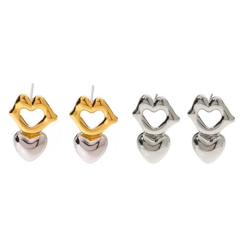 Edelstahl Stud Ohrring, 304 Edelstahl, plattiert, Modeschmuck, keine, verkauft von Paar