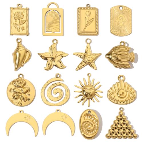 Pendentifs en acier inoxydable, Acier inoxydable 304, Placage ionique sous vide, Forme différente pour le choix & DIY, plus de couleurs à choisir Vendu par sac[