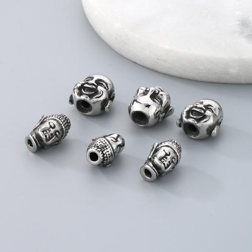 Stainless Steel Beads, 304 Stainless Steel, Buddha, DIY 