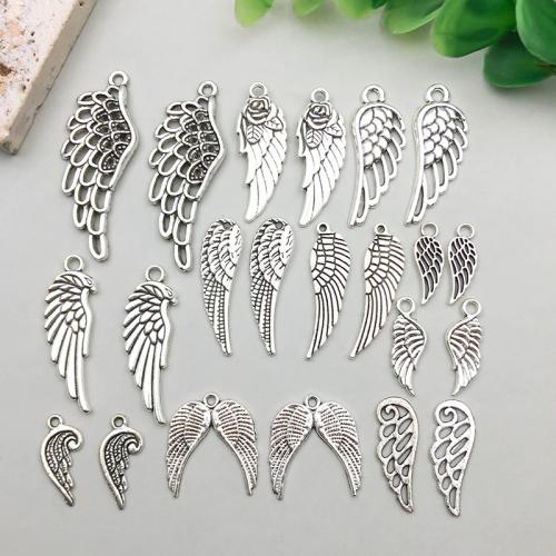 Wing Shaped Zinc Alloy Pendants, plated, DIY [