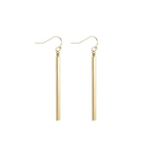 Brass Drop Earring, Geometrical Pattern, plated, fashion jewelry & for woman, 60mm [