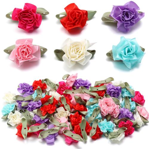 ヘアアクセサリーDIYの調査結果, ポリエステル, 花形, ハンドメイド, 無色 約 100パソコン/バッグ, 売り手 バッグ