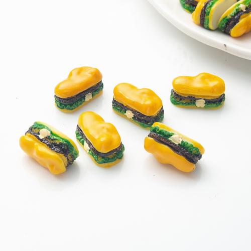 Mobile Phone DIY Decoration, Resin, Hamburg, yellow Approx 