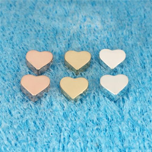 Zinc Alloy Heart Beads, plated, DIY [