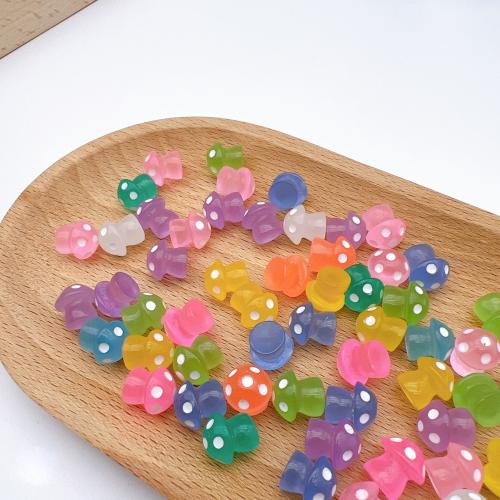 Resin Decoration, mushroom, epoxy gel, DIY & luminated, mixed colors [