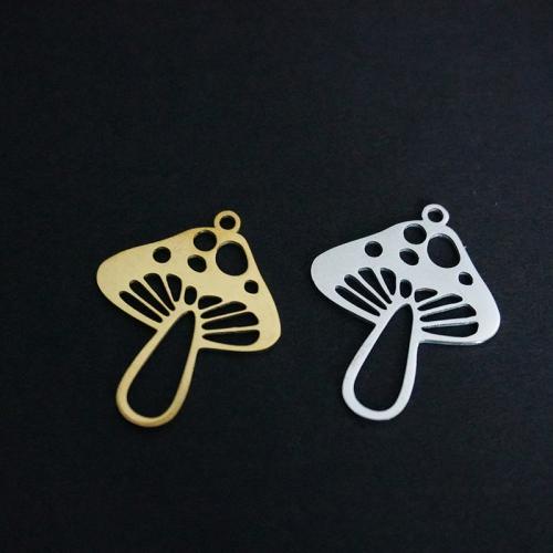 Pendentifs en acier inoxydable, Acier inoxydable 304, champignon, Placage ionique sous vide, DIY, plus de couleurs à choisir Vendu par PC[