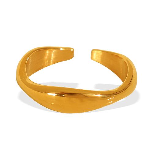 Stainless Steel Finger Ring, 304 Stainless Steel, 18K gold plated, fashion jewelry & for woman, US Ring 