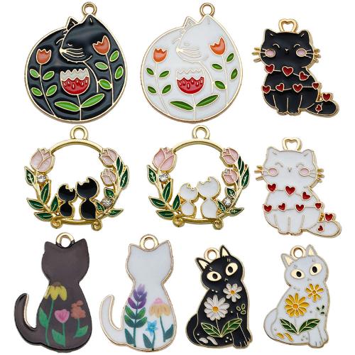 Zinc Alloy Enamel Pendants, plated, DIY [