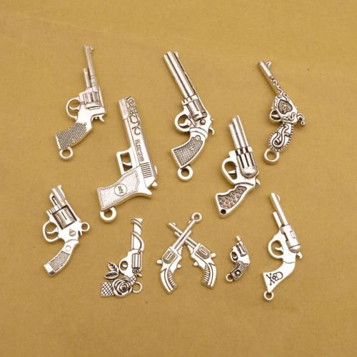 Zinc Alloy Gun Pendants, plated, DIY [