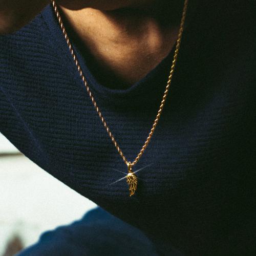 Collier de bijoux en acier inoxydable, Acier inoxydable 304, forme d'aile, Placage ionique sous vide, pour femme, plus de couleurs à choisir cm, Vendu par PC