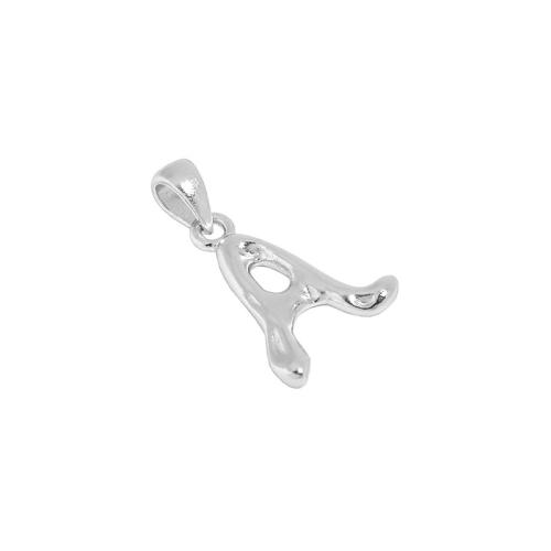 Pendentifs en argent, Argent sterling 925, Lettre d’alphabet, DIY & styles différents pour le choix, argent, pendant length 12-16mm, Vendu par PC