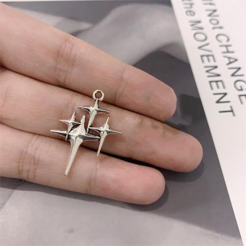 Pendentifs d'étoile en alliage zinc, alliage de zinc, Placage, DIY Vendu par sac