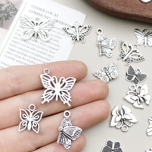 Zinc Alloy Animal Pendants, Butterfly, plated, DIY 