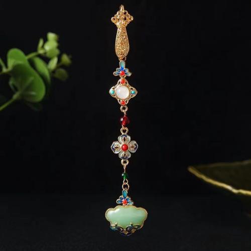 Zinc Alloy Hanging Decoration, with Plastic, plated & for woman & enamel, 150mm [