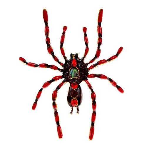 alliage de zinc broche, araignée, Placage, unisexe & émail & avec strass, plus de couleurs à choisir Vendu par PC