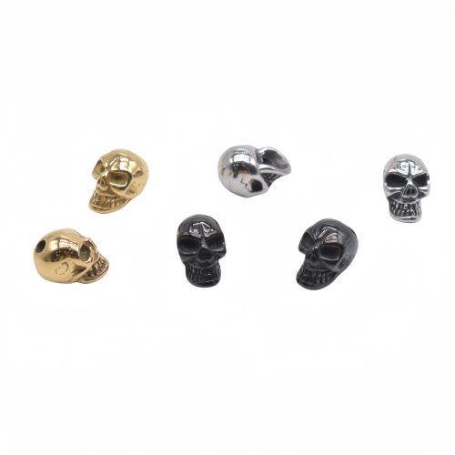 Stainless Steel Beads, 304 Stainless Steel, Skull, Vacuum Ion Plating, DIY Approx 2.7mm, Approx 