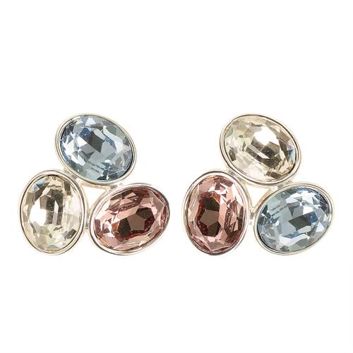 Circón cúbico latón pendiente, metal, chapado, Joyería & micro arcilla de zirconia cúbica, más colores para la opción, 20x19mm, Vendido por Par