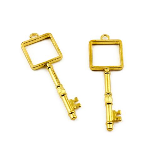 Colgantes de Aleación de Zinc en Forma Llave, chapado, Bricolaje, 20x62mm, 100PCs/Bolsa, Vendido por Bolsa