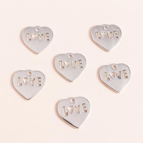 Pendentifs coeur en alliage de zinc, Placage, DIY Vendu par sac