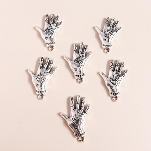 Zinc Alloy Hand Pendants, plated, DIY 