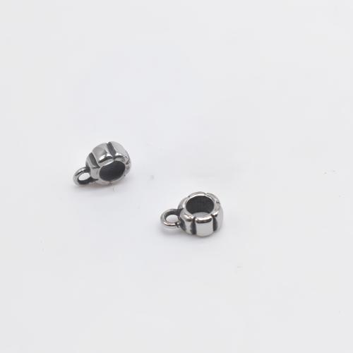 Stainless Steel Bail Bead, 304 Stainless Steel, plated, DIY [