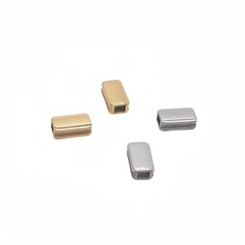 Stainless Steel Beads, 304 Stainless Steel, Rectangle, plated, DIY 