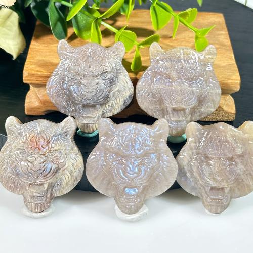 Moonstone décoration, tigre, bijoux de mode, couleurs mélangées, Vendu par PC