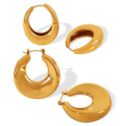 pendiente colgante de acero inoxidable, acero inoxidable 304, chapado, Joyería & diferentes estilos para la opción & para mujer, dorado, Vendido por Par