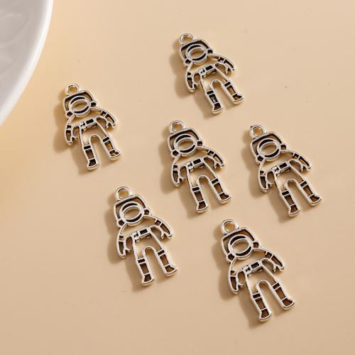 Character Shaped Zinc Alloy Pendants, Astronaut, plated, DIY [