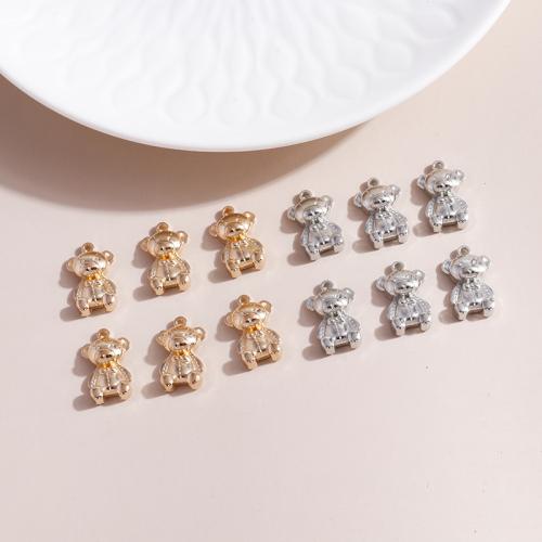 Zinc Alloy Animal Pendants, Bear, plated, DIY 