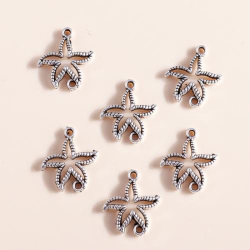Zinc Alloy Animal Pendants, Starfish, plated, DIY & 1/1 loop 