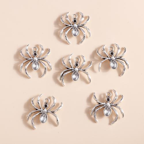 Zinc Alloy Animal Pendants, Spider, plated, DIY 
