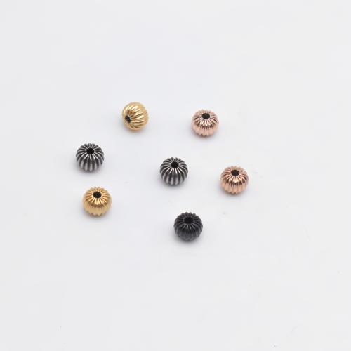 Edelstahl Perlen, 304 Edelstahl, Kürbis, Vakuum-Ionen-Beschichtung, DIY, keine, 10x6.8mm, Bohrung:ca. 2.3mm, verkauft von PC