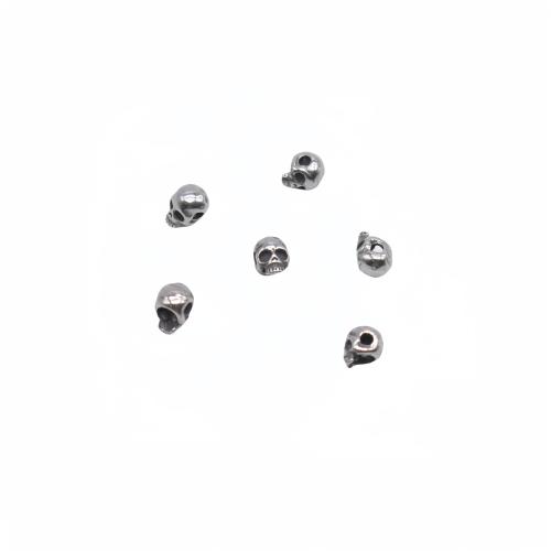 Stainless Steel Beads, 304 Stainless Steel, Skull, plated, DIY 