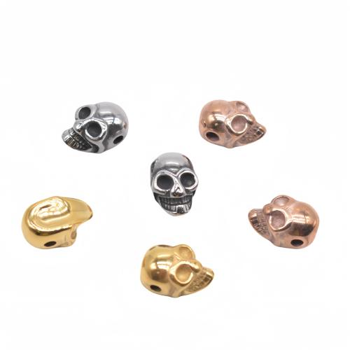 Stainless Steel Beads, 304 Stainless Steel, Skull, plated, DIY 