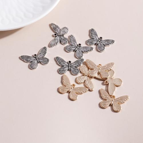 Zinc Alloy Animal Pendants, Butterfly, plated, DIY 