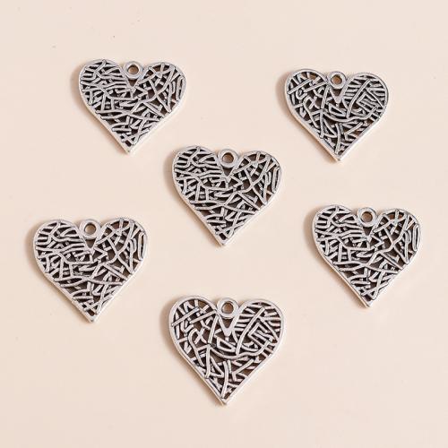 Pendentifs coeur en alliage de zinc, Placage, DIY Vendu par sac