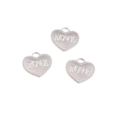 Pendentifs coeur en alliage de zinc, Placage, DIY Vendu par sac