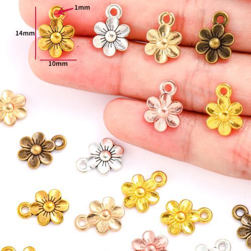 Zinklegierung Blume Anhänger, plattiert, DIY, keine, 14x10mm, 100PCs/Tasche, verkauft von Tasche