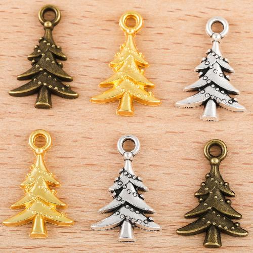 Zinklegierung Weihnachten Anhänger, Baum, plattiert, DIY, keine, 21x14mm, 100PCs/Tasche, verkauft von Tasche