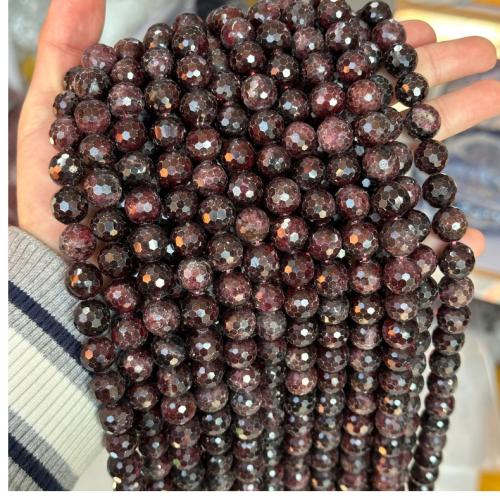 Natural Garnet Beads, DIY & faceted, dark red Approx 38 cm 